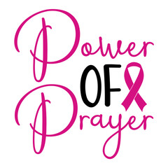 Breast cancer vector typography design