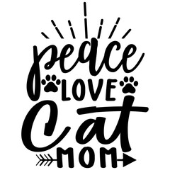 Cat mom vector typography design
