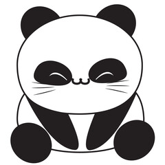 Kitten dressed as a panda 