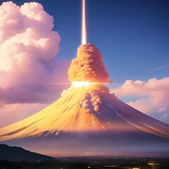 富士山の噴火・Generative AI