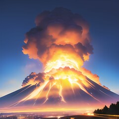 富士山の噴火・Generative AI