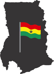 Ghana flag pin map location 2023050359