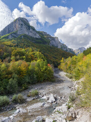 Tanaro river rising in the Ligurian Alps, Piedmont region, Province of Cuneo, Italy