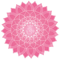 Crown chakra mandala gradient silhouette