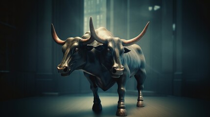 Bull. Exchange trading. Data analysis. Business analysis. Finance chart. Trade arrow. Finance management. Finance forex trading technology. Currency background. Modern design.