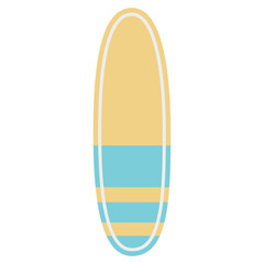 Surfboard. Flat vector illustration