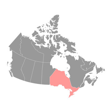 recommend clip art: Ontario map, province of Canada. Vector illustration.