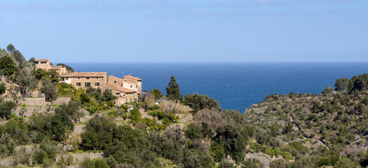 Naklejka na ściany i meble Blick auf Deia, Mallorca, Balearen, Spanien