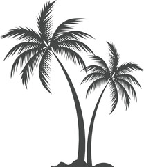 Obraz premium Coconut palm tree icon, simple style
