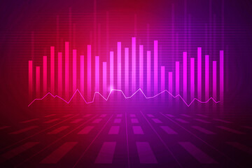 2d rendering Stock market online business concept. business Graph 