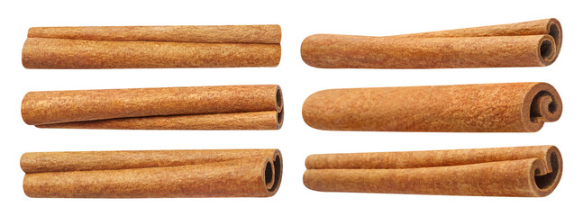 Cinnamon sticks set cut out