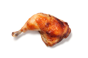 Thai style grilled chicken on white background