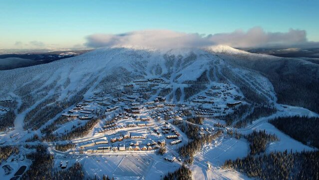 Sunrise Aerial Footage from Big White in Kelowna BC, Canada