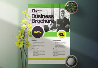 Corporate Flyer with Green Accents Layout