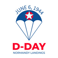 D-Day typography poster. Vector template for banner, flyer, postcard, etc - obrazy, fototapety, plakaty