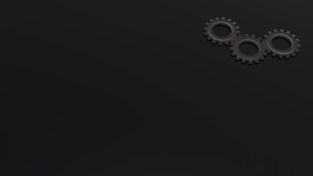 Zahnrad, drei, Drehung, Teamarbeit, Mechanismus, Weiterleiten, Delegieren, Fortschritt, Entwicklung, 3D, Arbeit, Motorik, grau, silber, schwarz, Stahl, Eisen, Aluminium