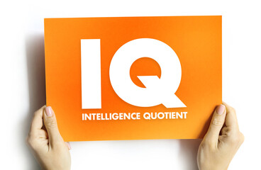 IQ - Intelligence Quotient is a test that is used to determine people's cognitive abilities,...