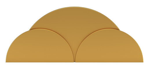 Abstract semi circle beige wall background minimal geometric shape interior isolated