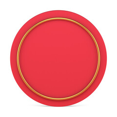 Red and gold cylinder wall background elegant luxury geometric shape decor design presentation