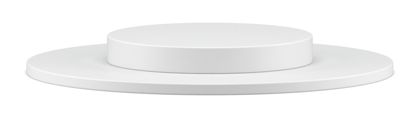 3d podium cylinder stage white foundation level steps minimalist realistic