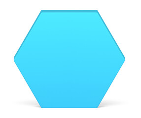 3d blue hexagonal wall geometric background decor element six corner