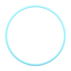 3d light blue ring luxury elegant circle decor element premium fashion design