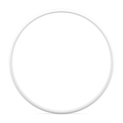 3d white ring luxury elegant circle decor element premium fashion design