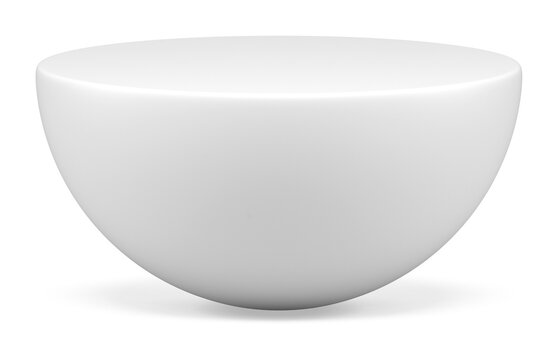 3d white hemisphere podium modern elegant geometric shape decor element