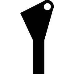 Key Black Modern Silhouette Of Triangular Shape Icon