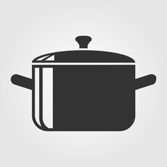 Cooking pan icon isolated on white background. Vector illustration