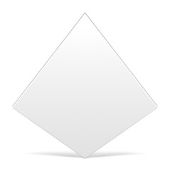 3d abstract irregular rhombus white square wall background geometric decor element
