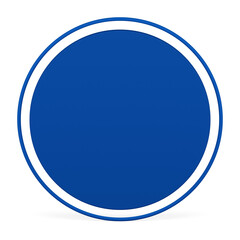 3d blue circle wall background with frame aesthetic minimalist decor element