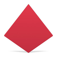 Obraz premium 3d abstract irregular rhombus red square wall background geometric decor element