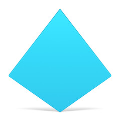 Fototapeta premium 3d abstract irregular rhombus blue square wall background geometric decor element
