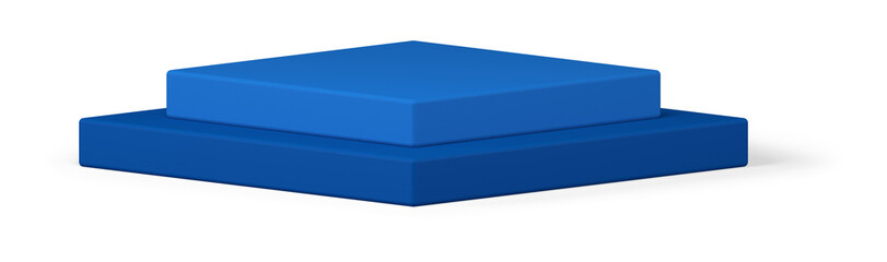 Blue 3d pedestal empty level stairs display presentation product promo foundation design