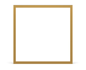 3d golden squared frame luxury angular border fashion decor element