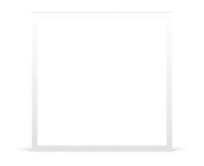 3d white squared frame luxury angular border fashion decor element