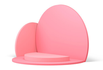 Pink 3d podium cylinder elegant pedestal feminine product commercial presentation