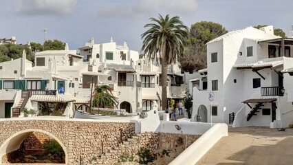 Binibèquer Vell, village typique de lîle de MInorque, Baléares, Espagne