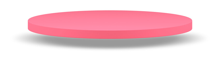 3d pink cylinder diagonal placed flying geometric shape interior decorative design