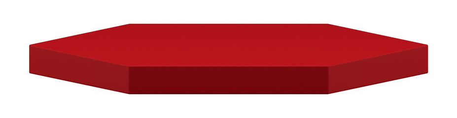 Obraz premium Realistic 3d podium hexagonal platform geometric shape six corners decor element