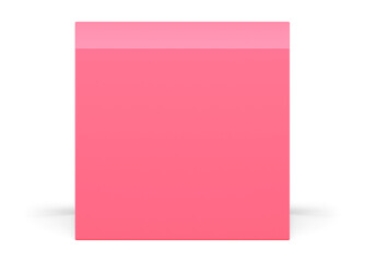 3d pink cube podium squared box exhibition stage platform for product performance realistic