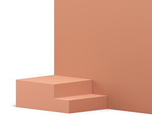 Beige 3d staircase level basic foundation win ceremony celebration progress aspirations