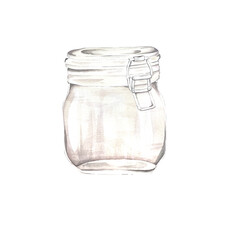 a set of watercolor elements in the sketch style. bright mint with leaves and flowers. Tea set. for postcards and design.