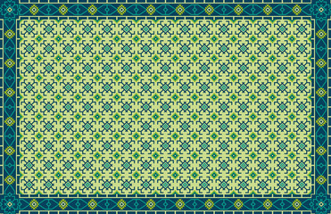 Print-ready digital art created by recoloring and arranging traditional Turkish motifs.
