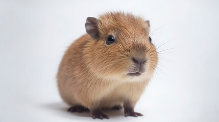 Capybara. Copy space, background. Generative AI.