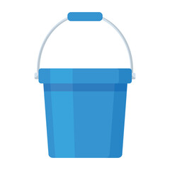 Vector cartoon image of a bucket. The concept of cleaning, washing, cleanliness and cleaning. Cute elements for your design.
