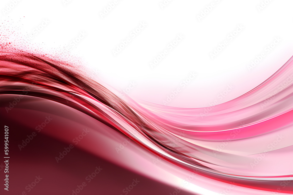 Aufkleber beautiful pink wave background with soft curves. created with generative ai