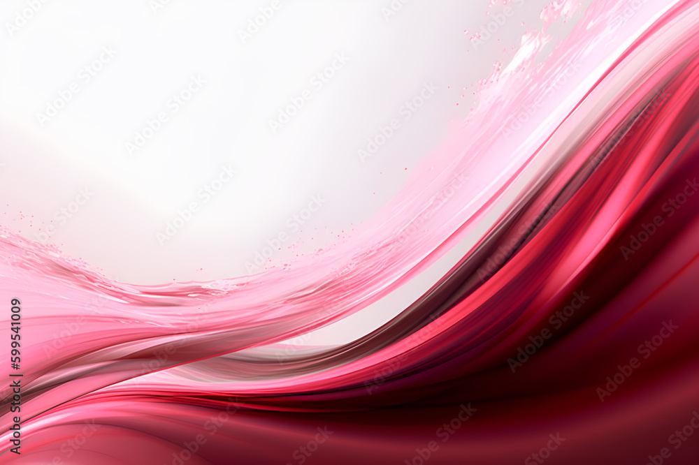 Aufkleber beautiful pink wave background with soft curves. created with generative ai