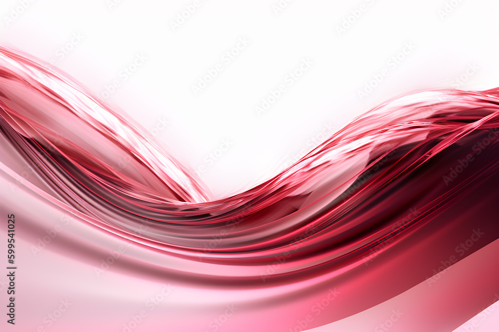 Aufkleber beautiful pink wave background with soft curves. created with generative ai